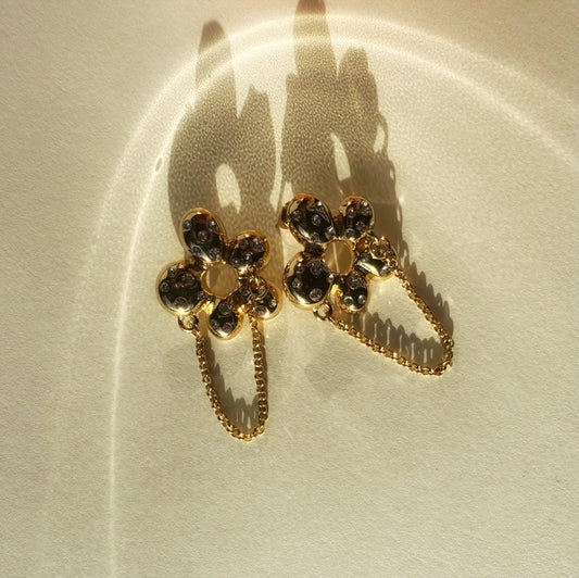 Golden Flower Earrings